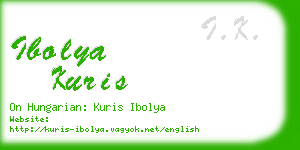 ibolya kuris business card